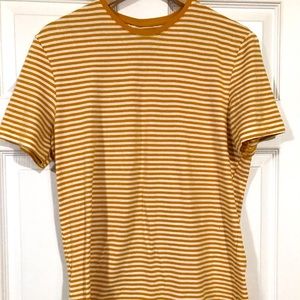 H&M slim fit Yellow/White Striped T shirt Medium